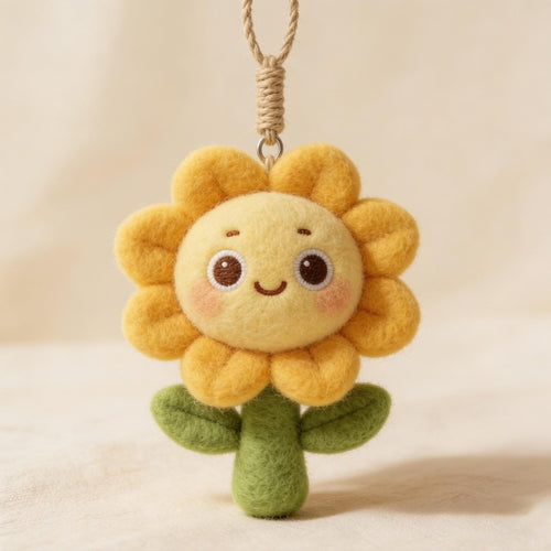 Florales Wollfilz-Ornament zum Muttertag 09