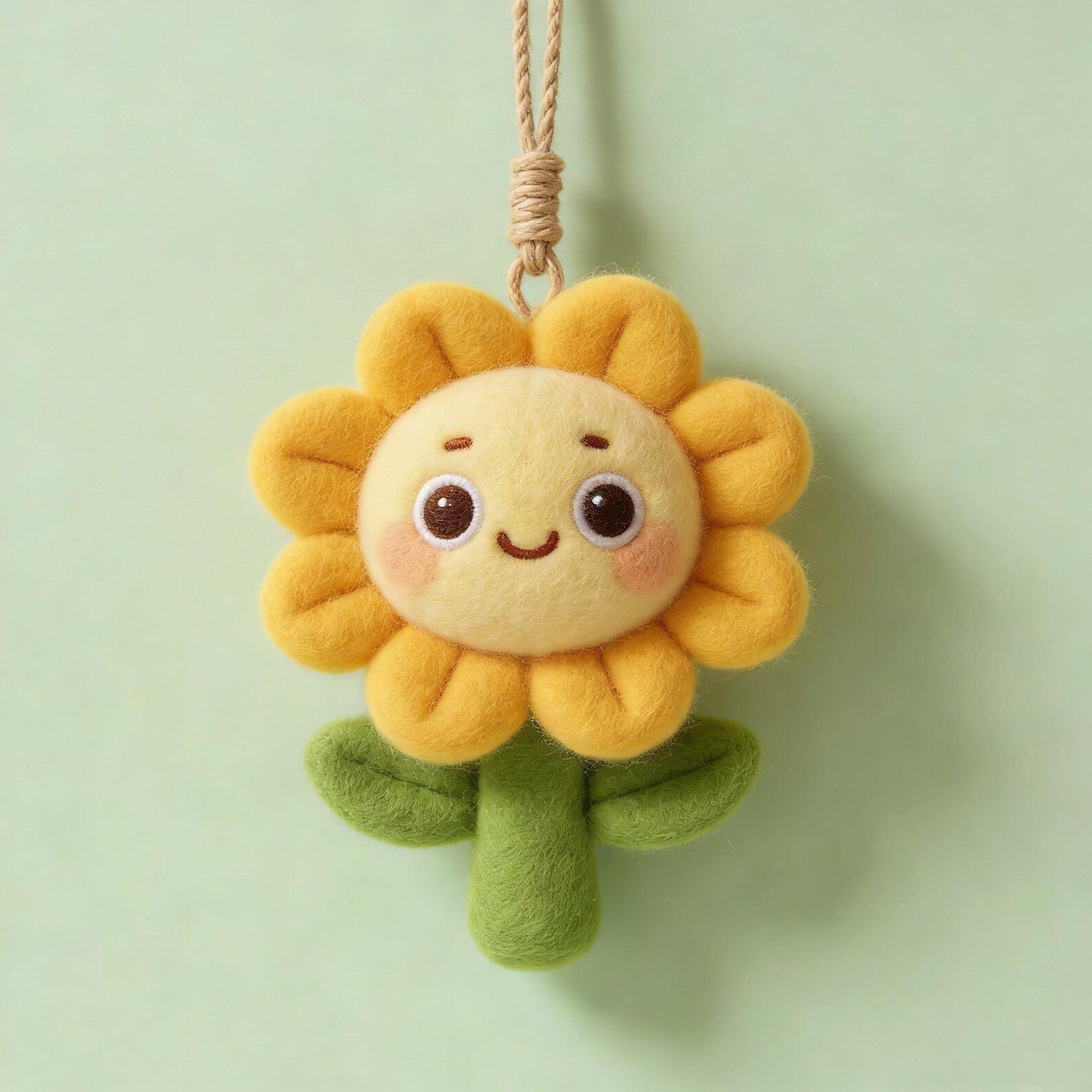 Florales Wollfilz-Ornament zum Muttertag 09