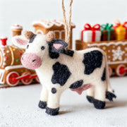 Personalisierte Wollfilz-Kuhfigur für Kinder zum Muttertag 08