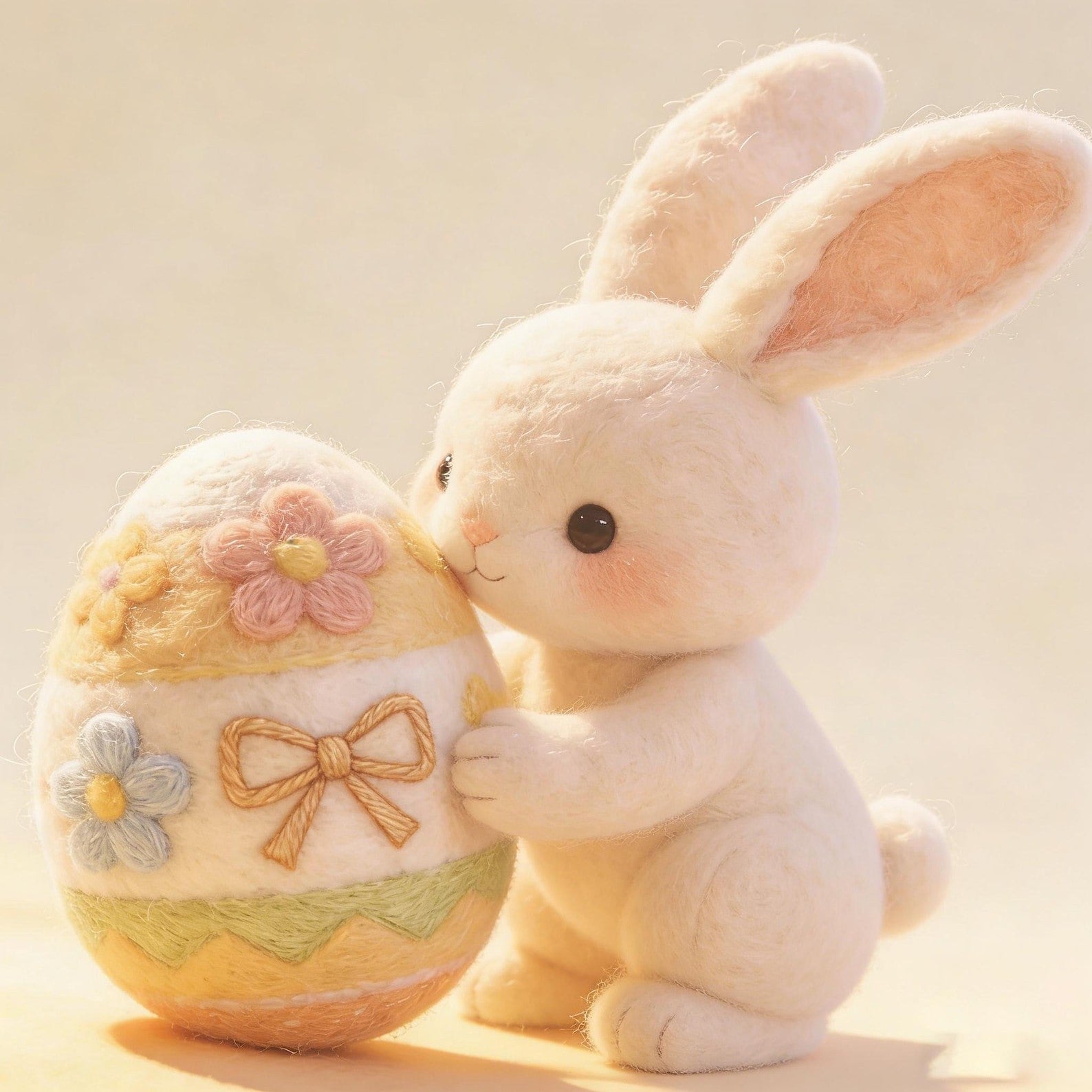 Personalisierte Wollfilz-Osterdekoration für Kinder für Zuhause 02