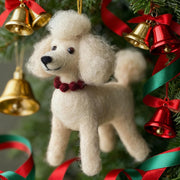 Personalisierte Wollfilz-Pudelanhänger für Kinder für Weihnachten 07