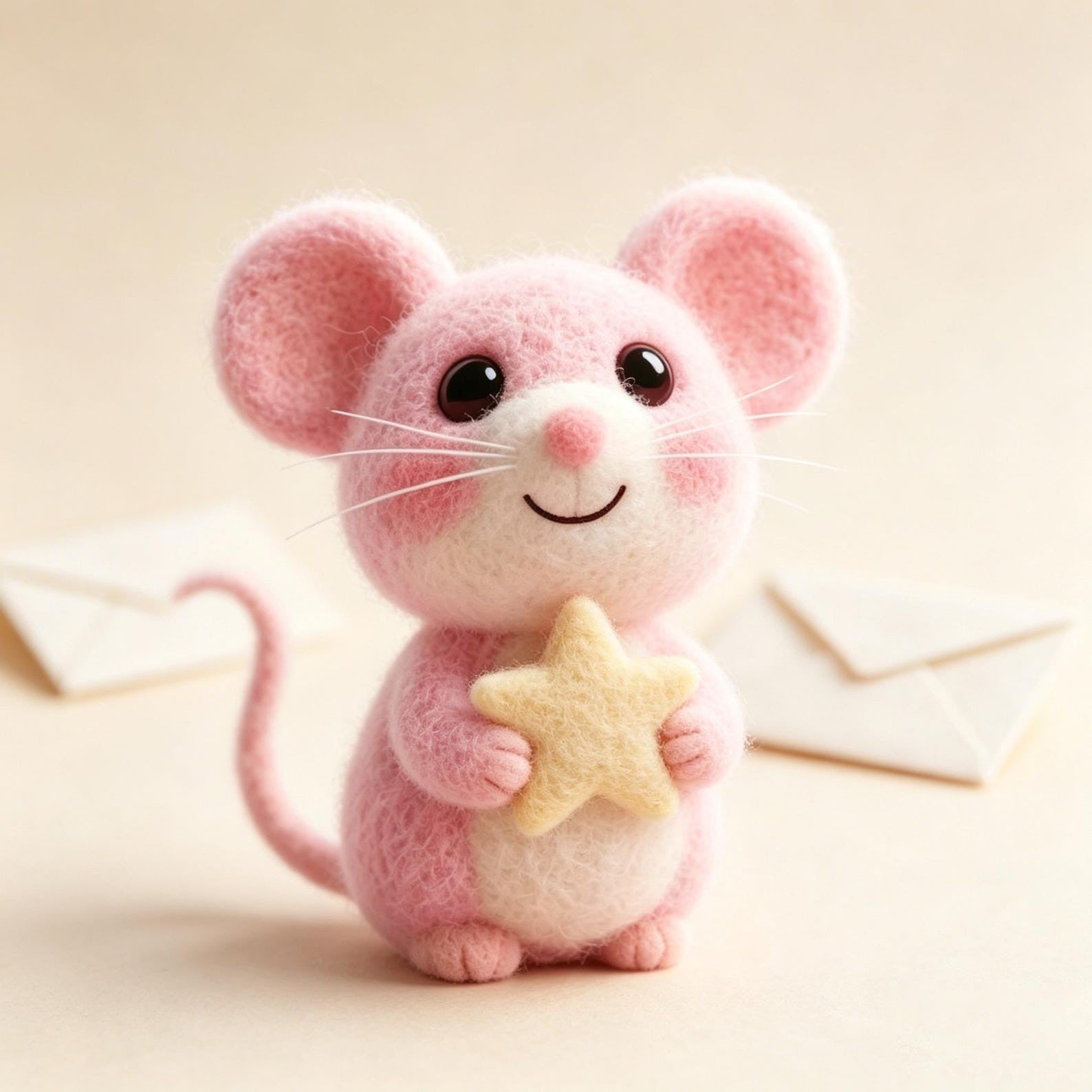 Wollfilz-Mausfigur für Kinder für Weihnachten 10