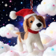 Wollfilz-Pudelanhänger für Weihnachten für Zuhause