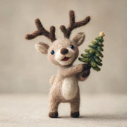 Wollfilz-Reh-Ornament für Kinder für Weihnachten 05