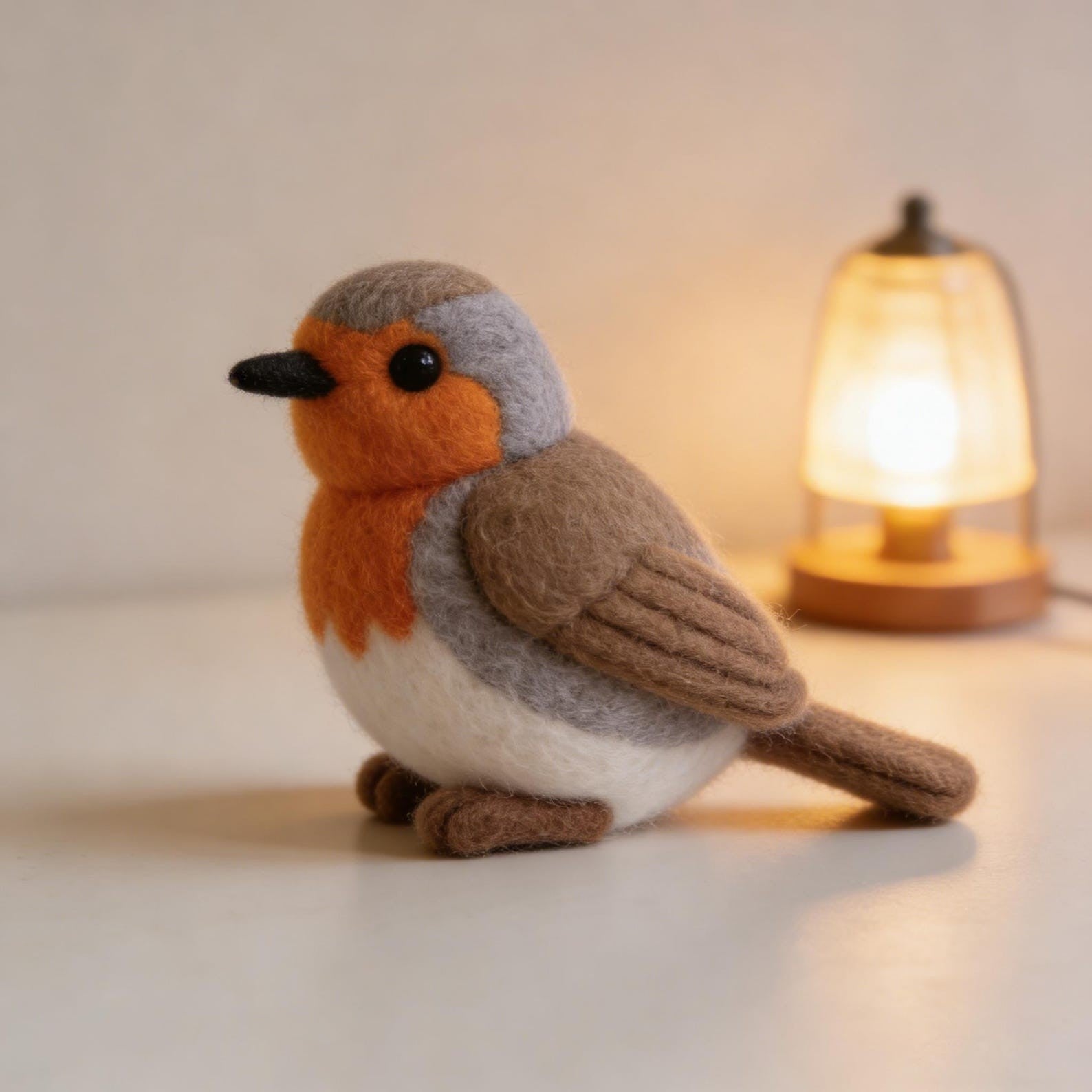 Wollfilz-Vogelornament für Weihnachten 07