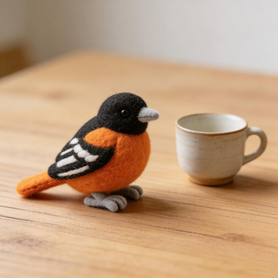 Wollfilz-Vogelornament für Weihnachten 08